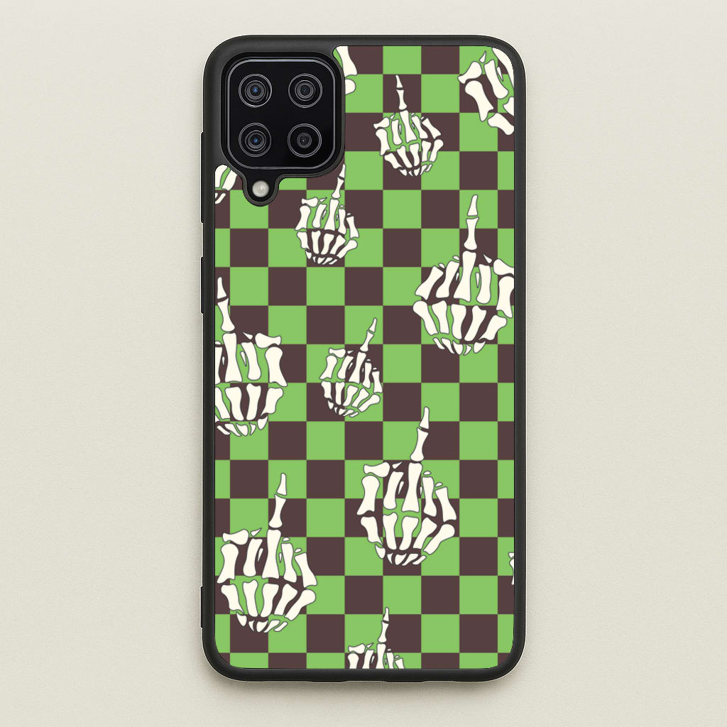 Green Middle Finger - Halloween Phone Case for Galaxy A12
