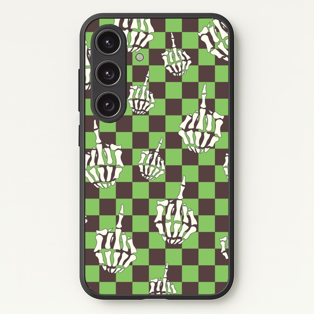 Green Middle Finger - Halloween Phone Case for Galaxy S24 Plus