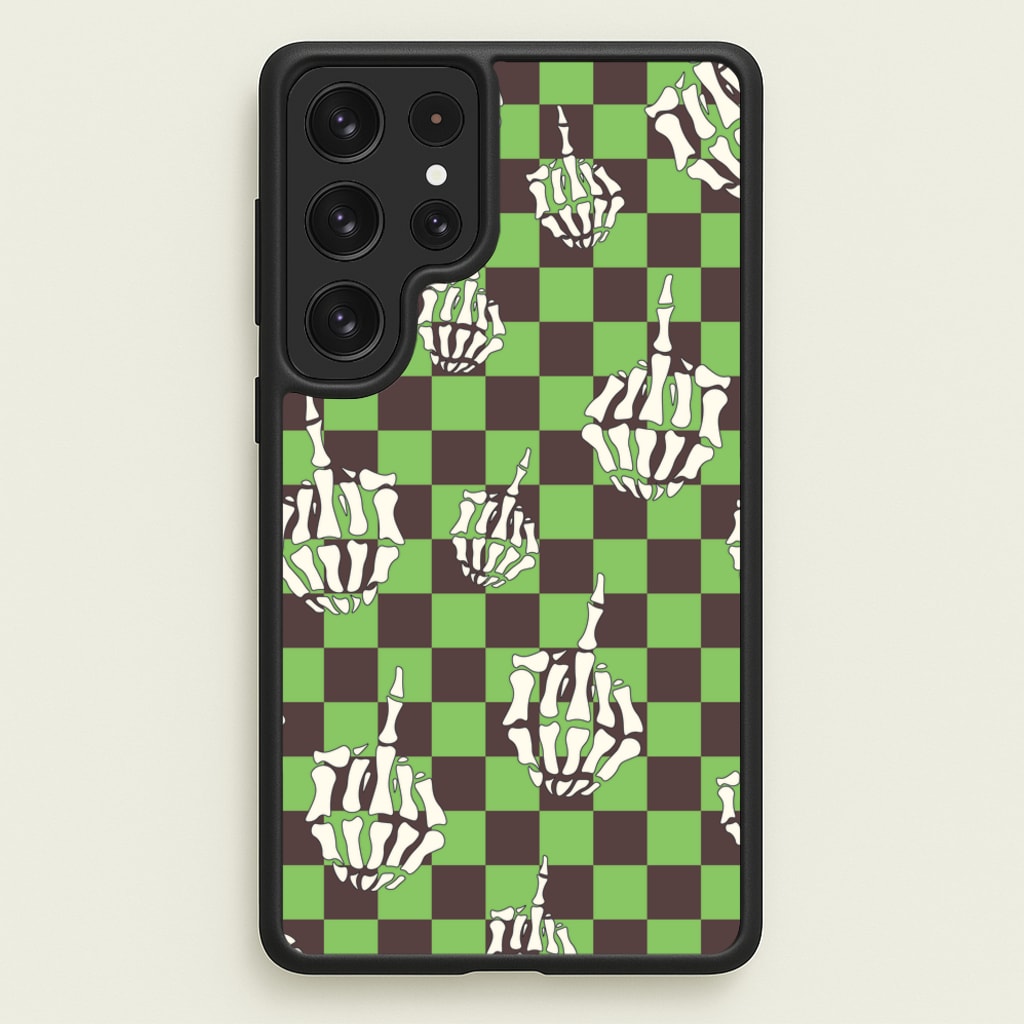 Green Middle Finger - Halloween Phone Case for Galaxy S23 Ultra