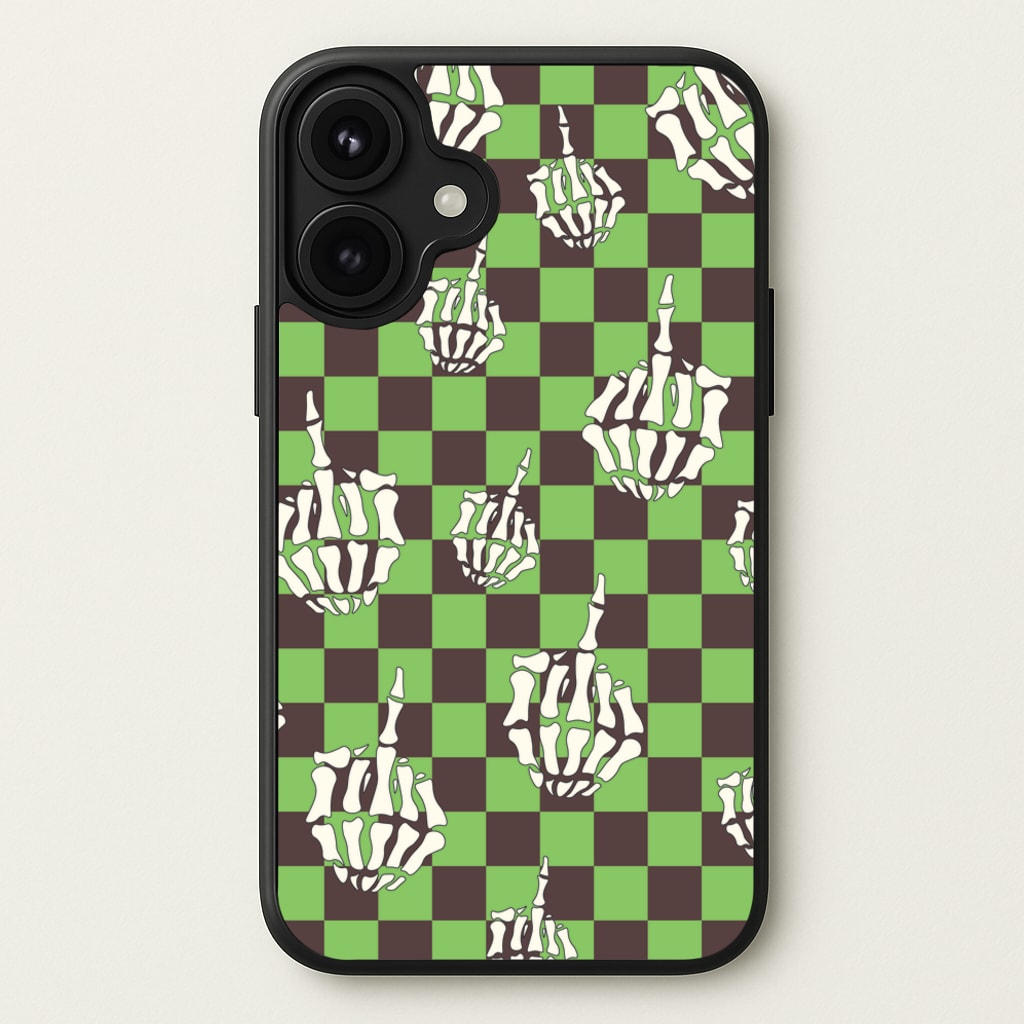 Green Middle Finger Phone Case for iPhone 17