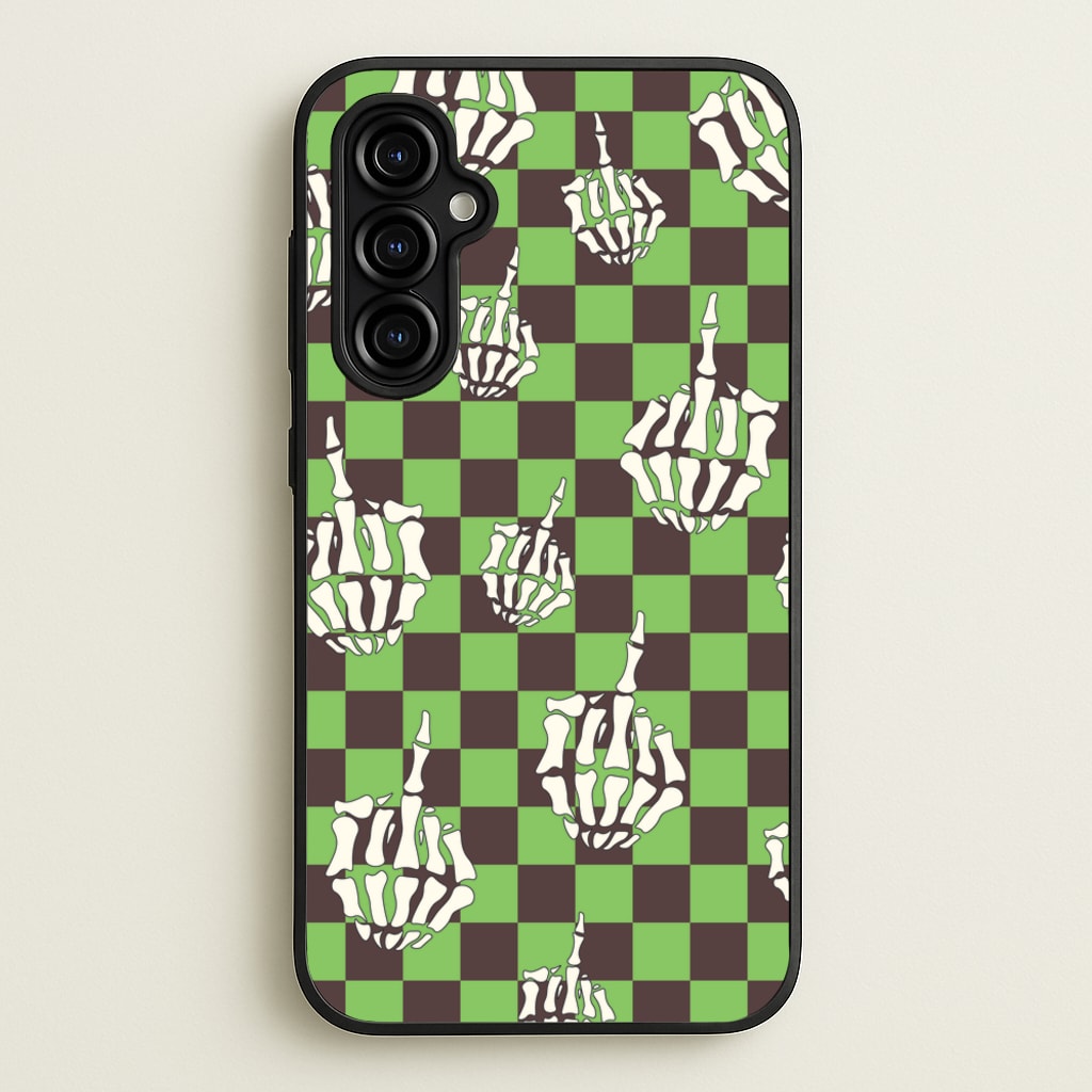 Green Middle Finger - Halloween Phone Case for Galaxy A54