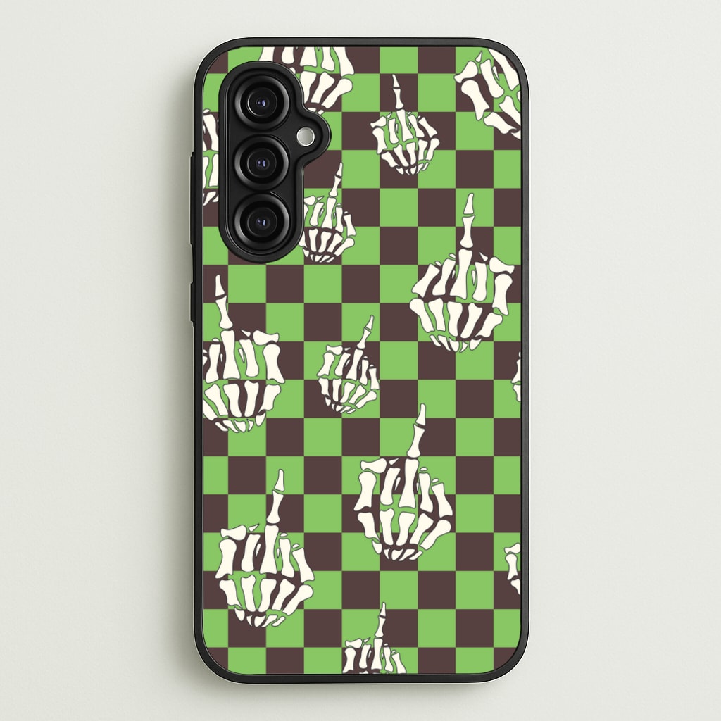 Green Middle Finger - Halloween Phone Case for Galaxy A14