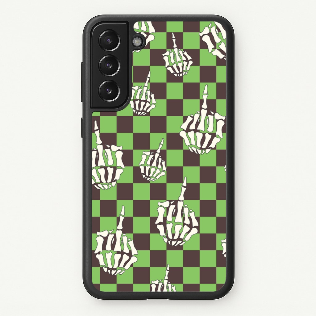 Green Middle Finger - Halloween Phone Case for Galaxy S21