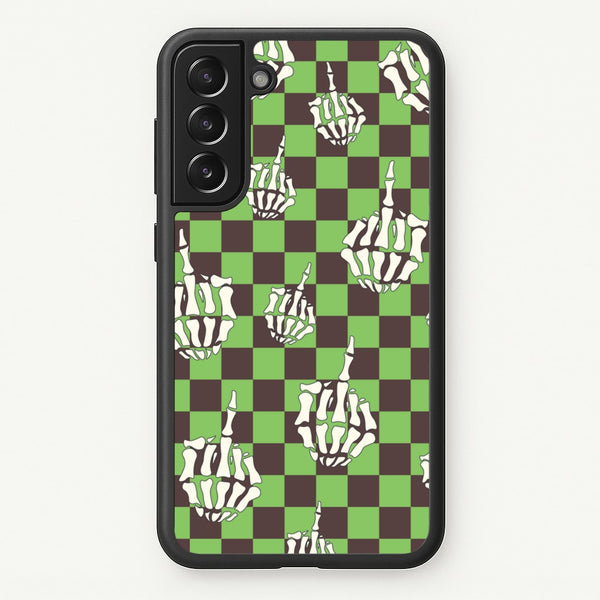 Green Middle Finger - Halloween Phone Case for Galaxy S21