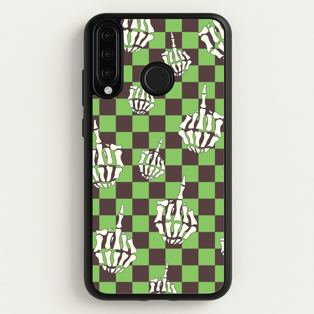 Green Middle Finger - Halloween Phone Case for Huawei P30 Lite