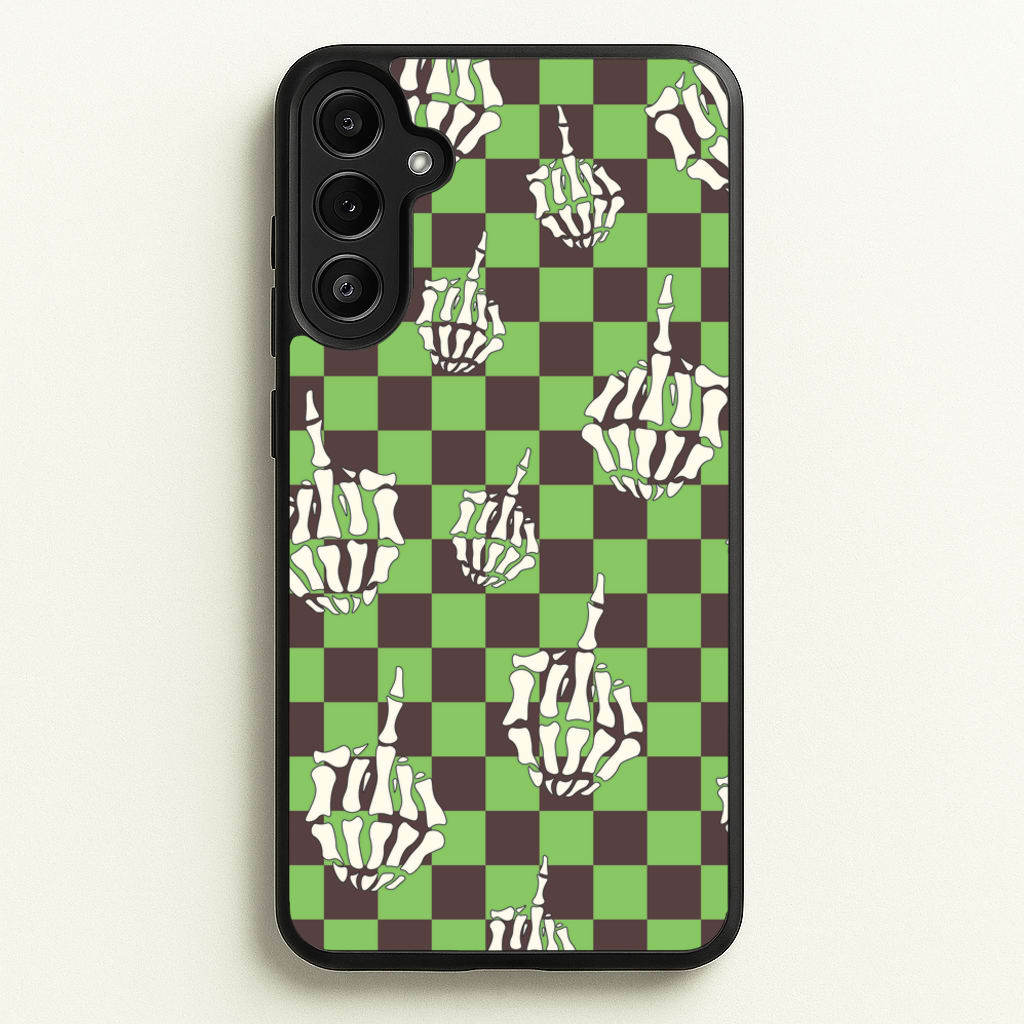 Green Middle Finger - Halloween Phone Case for Galaxy A36