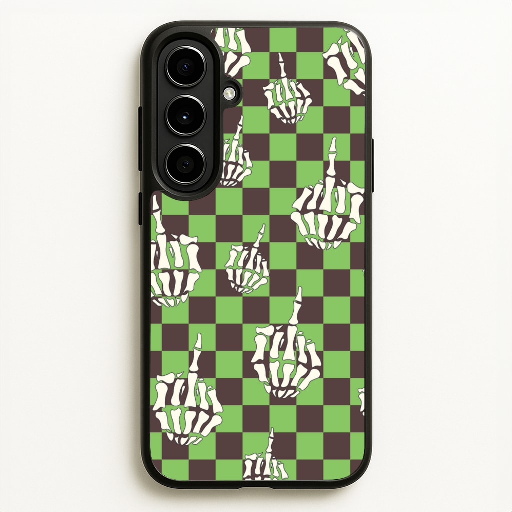 Green Middle Finger - Halloween Phone Case for Galaxy A56