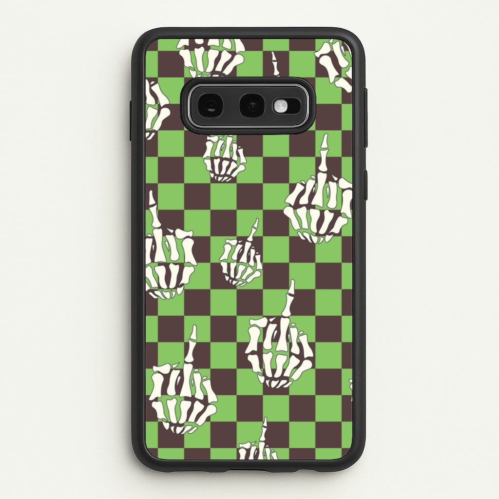 Green Middle Finger - Halloween Phone Case for Galaxy S10e