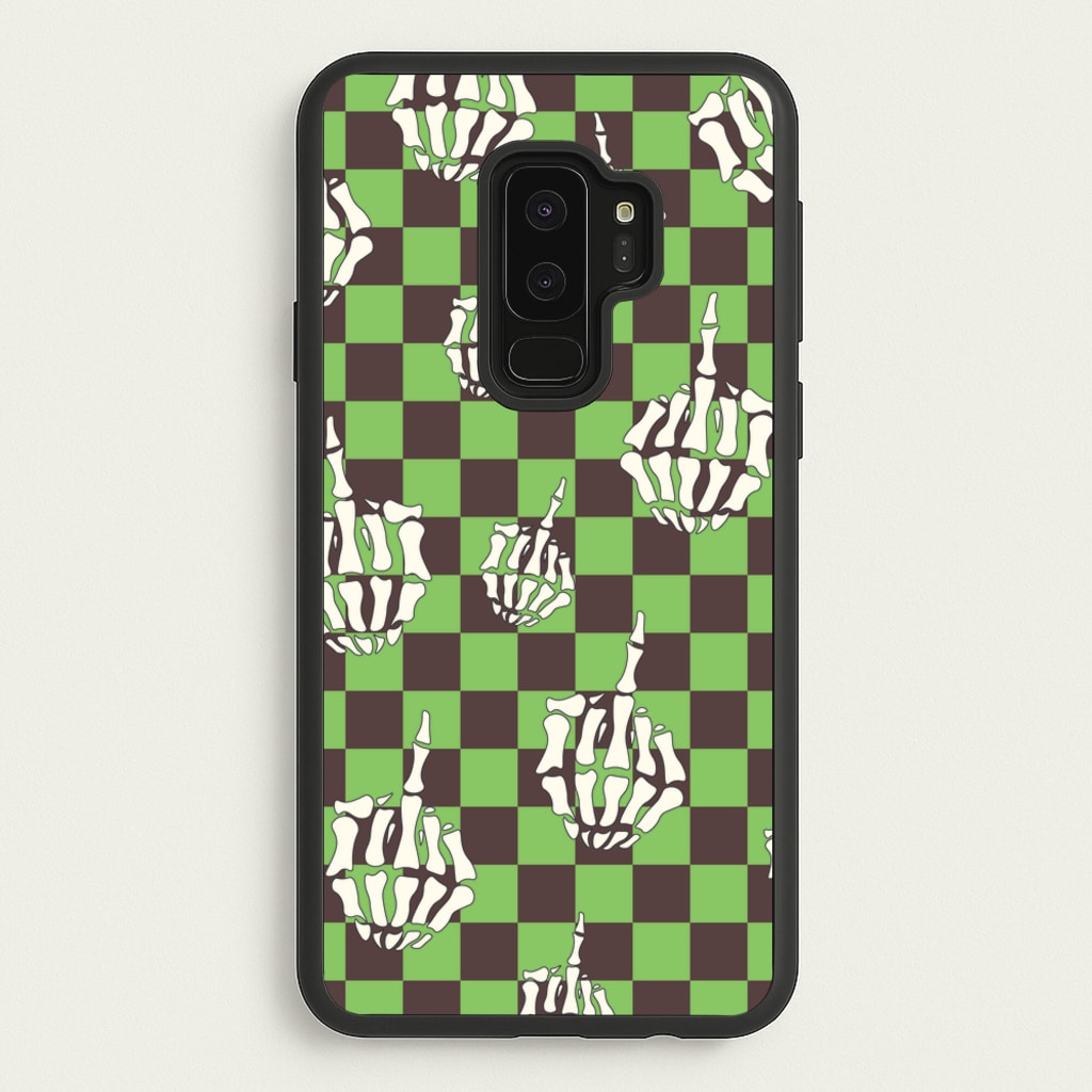 Green Middle Finger - Halloween Phone Case for Galaxy S9 Plus
