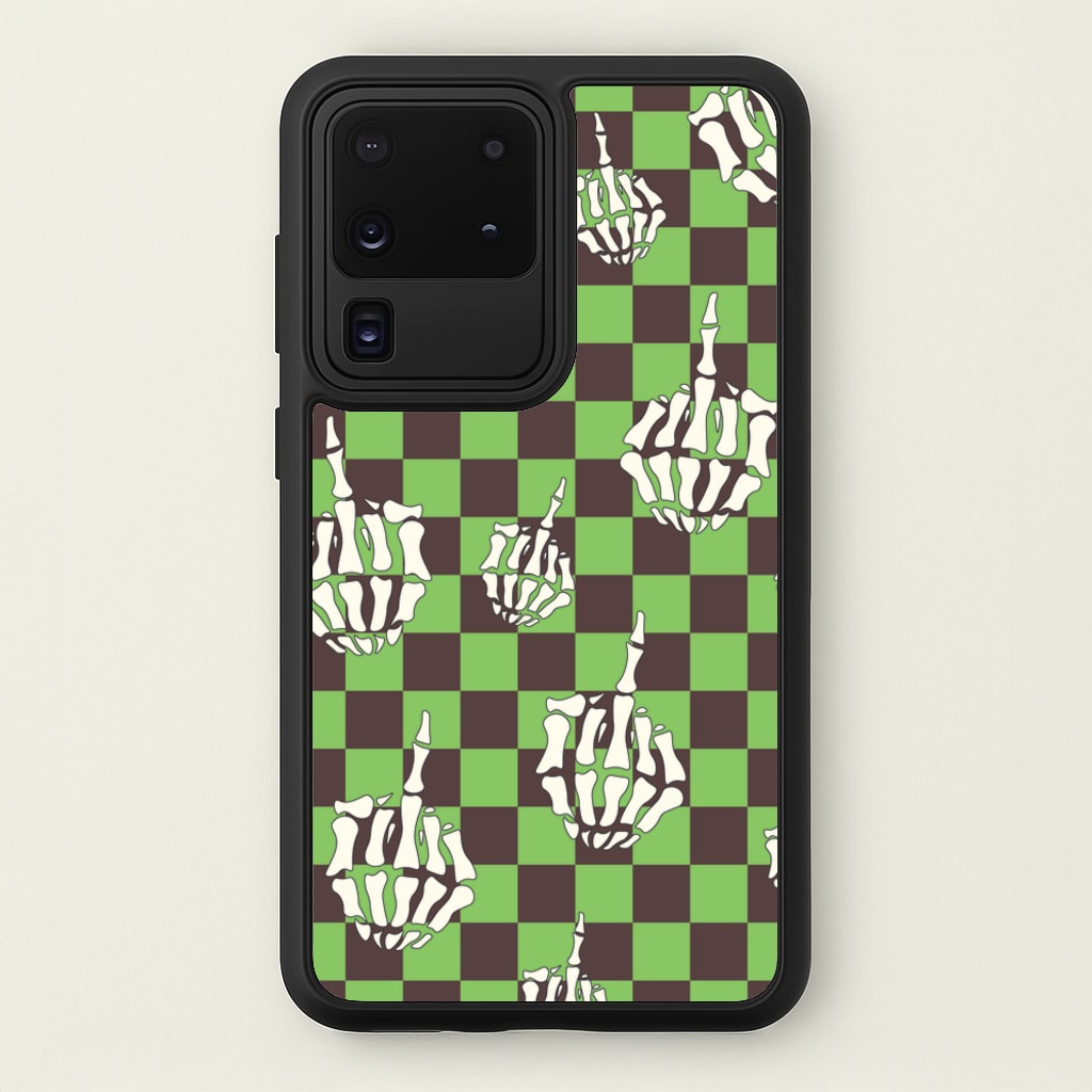 Green Middle Finger - Halloween Phone Case for Galaxy S20 Ultra