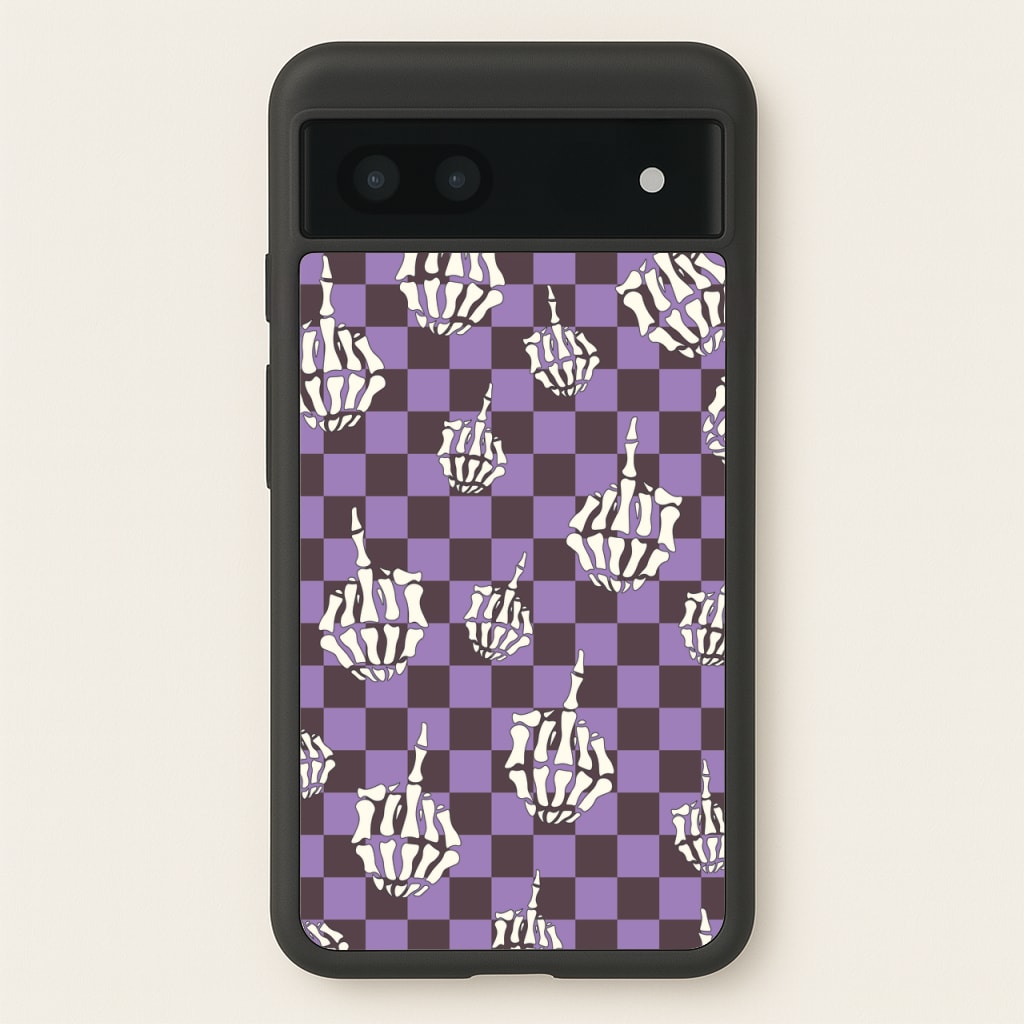 Purple Middle Finger - Halloween Phone Case for Google Pixel 7a