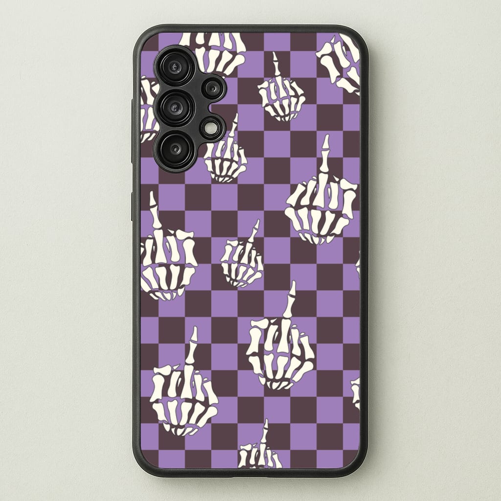 Purple Middle Finger - Halloween Phone Case for Galaxy A13