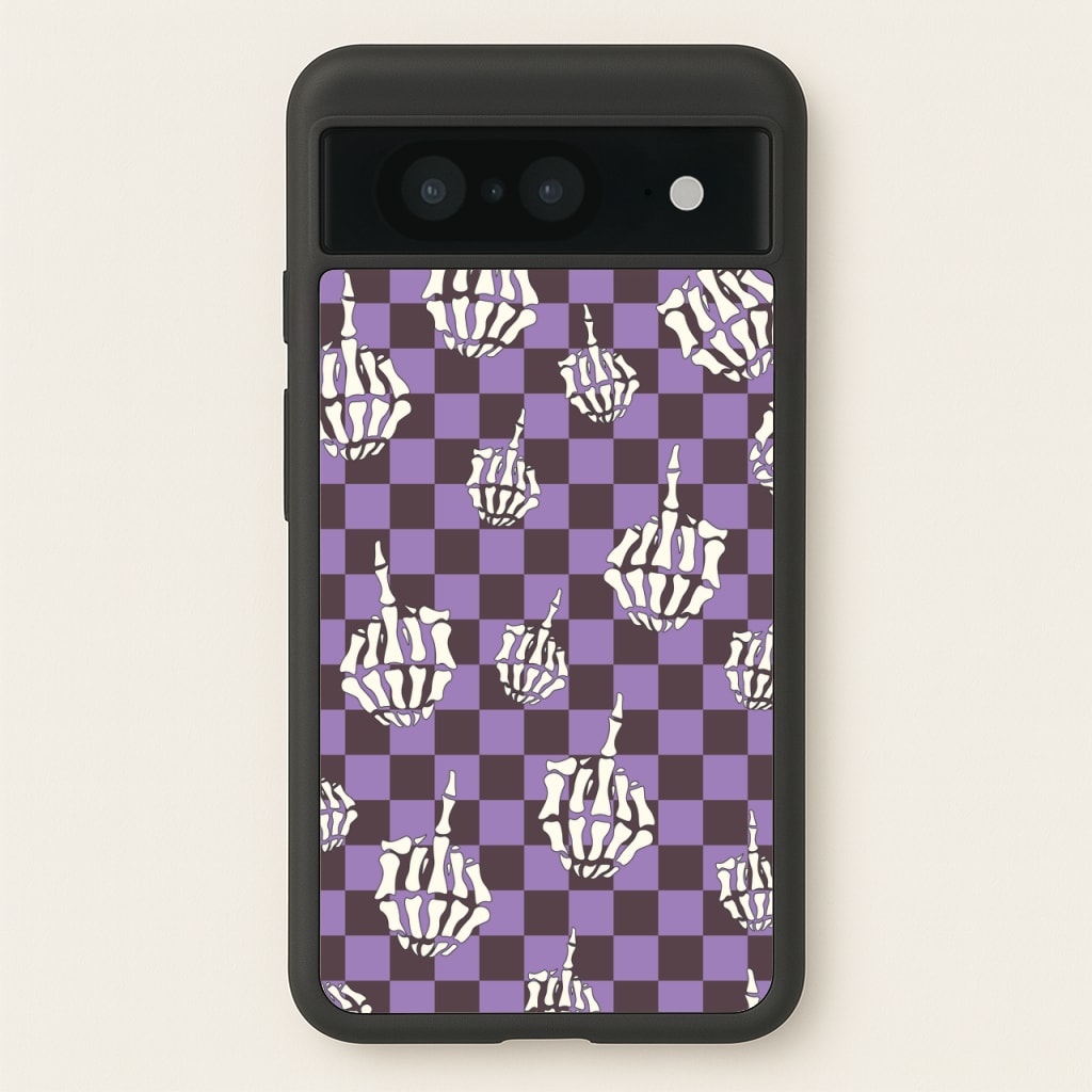 Purple Middle Finger - Halloween Phone Case for Google Pixel 8