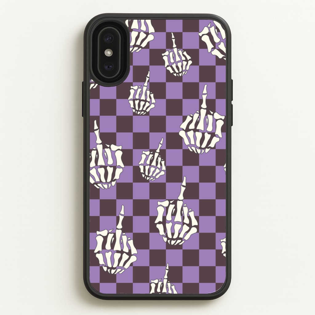 Purple Middle Finger - Halloween Phone Case for iPhone XS Max