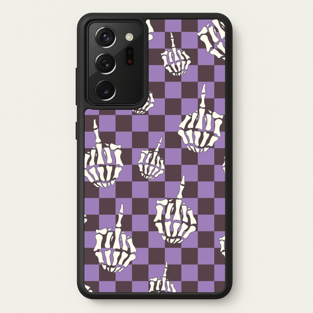 Purple Middle Finger - Halloween Phone Case for Galaxy Note 20 Ultra