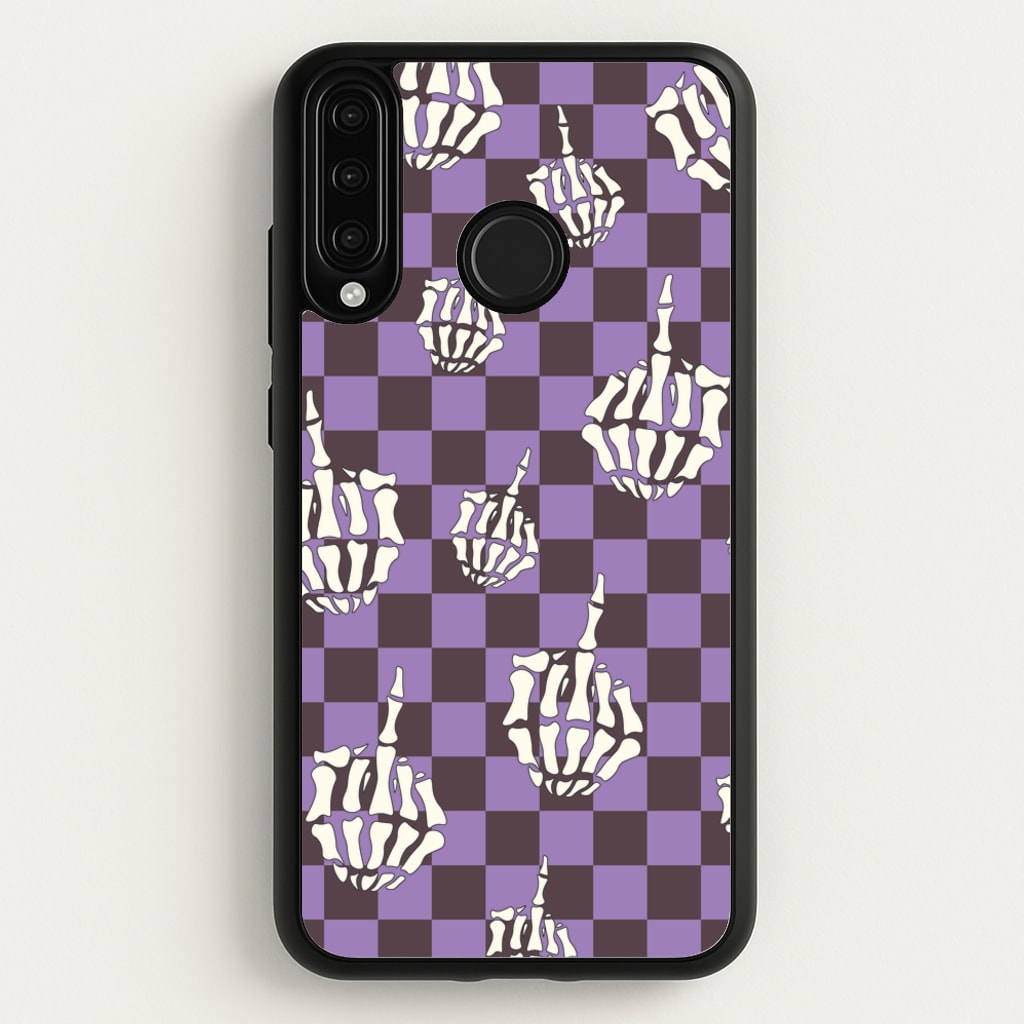 Purple Middle Finger - Halloween Phone Case for Huawei P30 Lite