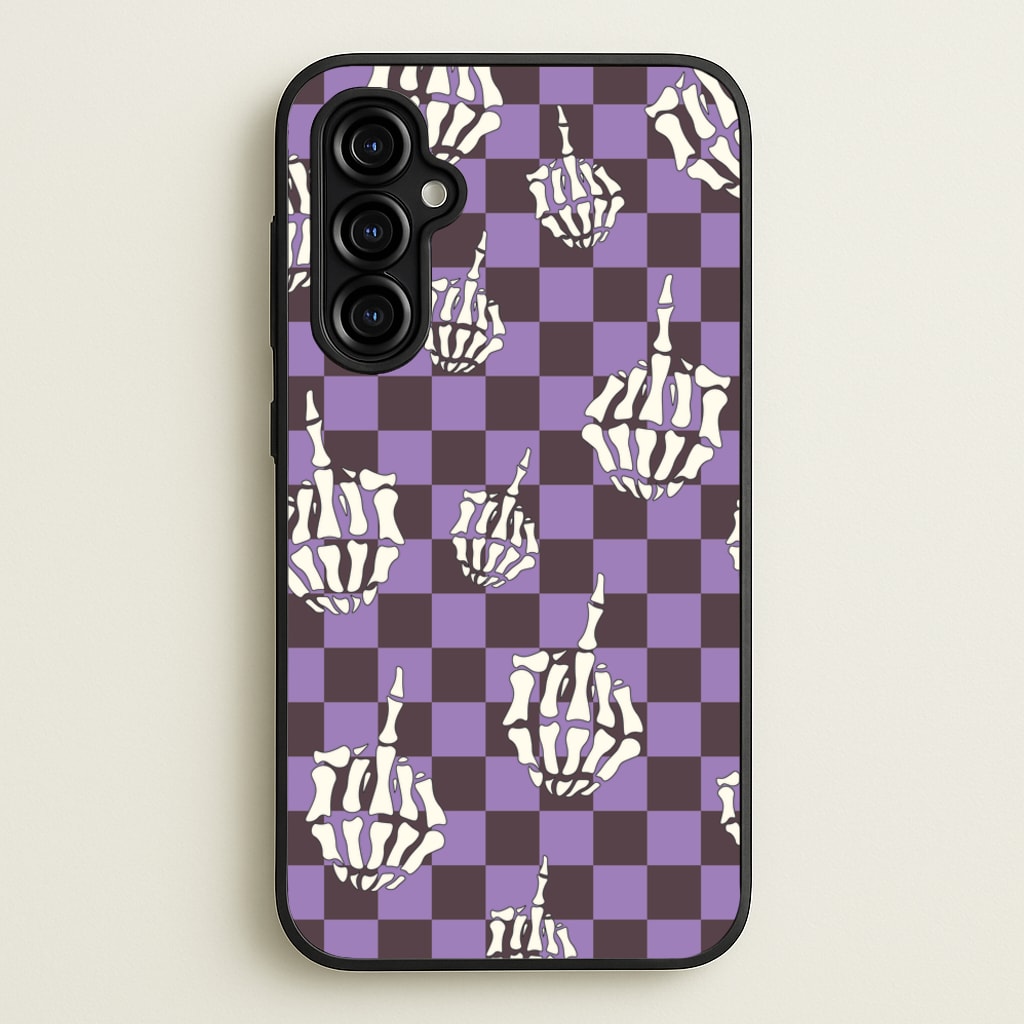 Purple Middle Finger - Halloween Phone Case for Galaxy A54
