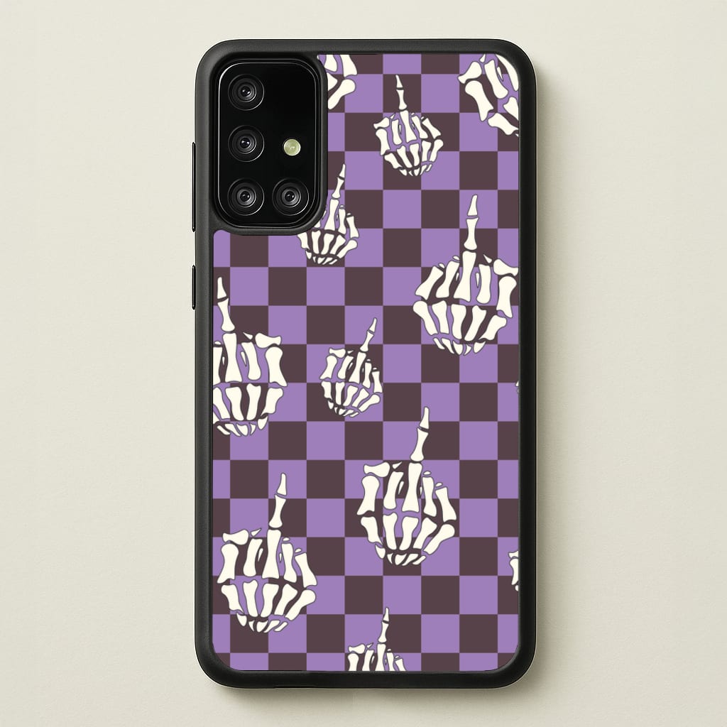 Purple Middle Finger - Halloween Phone Case for Galaxy A71