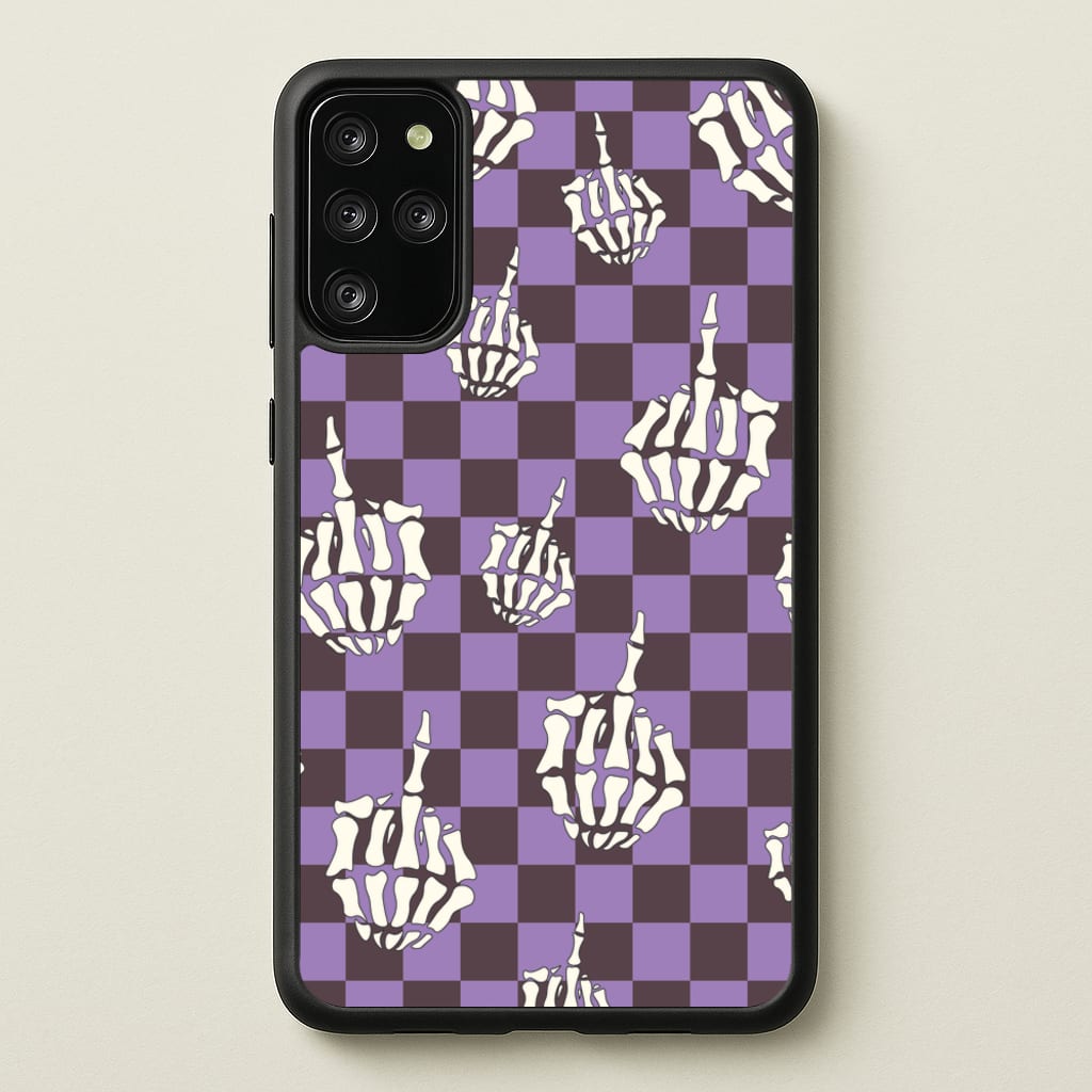 Purple Middle Finger - Halloween Phone Case for Galaxy S20 Plus