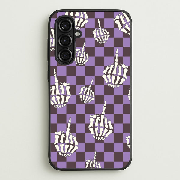 Purple Middle Finger - Halloween Phone Case for Galaxy A16