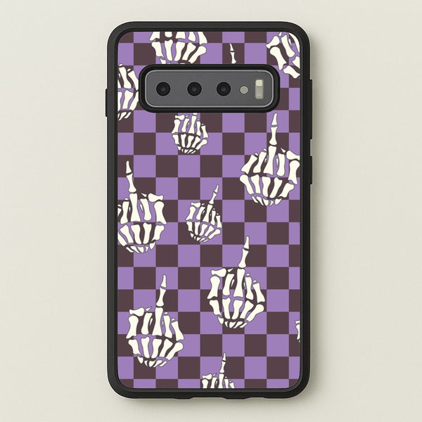 Purple Middle Finger - Halloween Phone Case for Galaxy S10 Plus