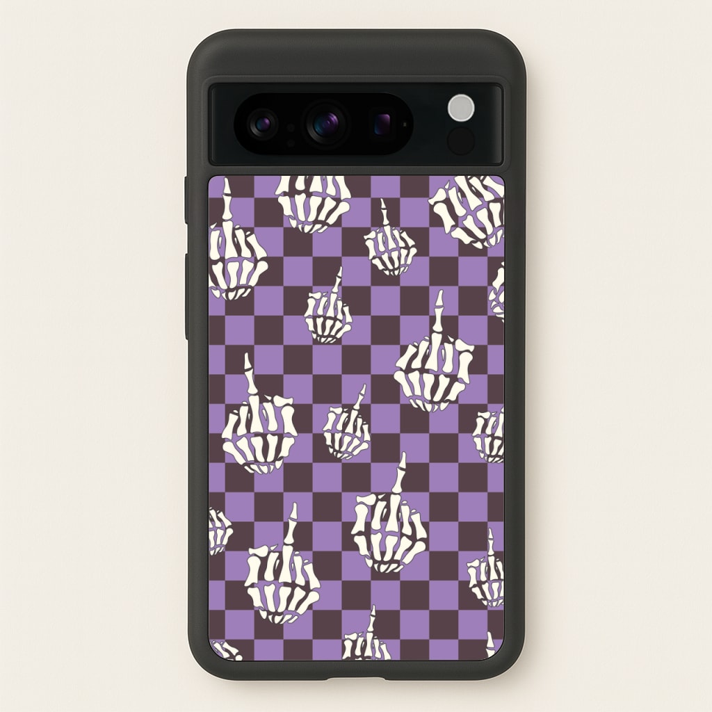 Purple Middle Finger - Halloween Phone Case for Google Pixel 8 Pro
