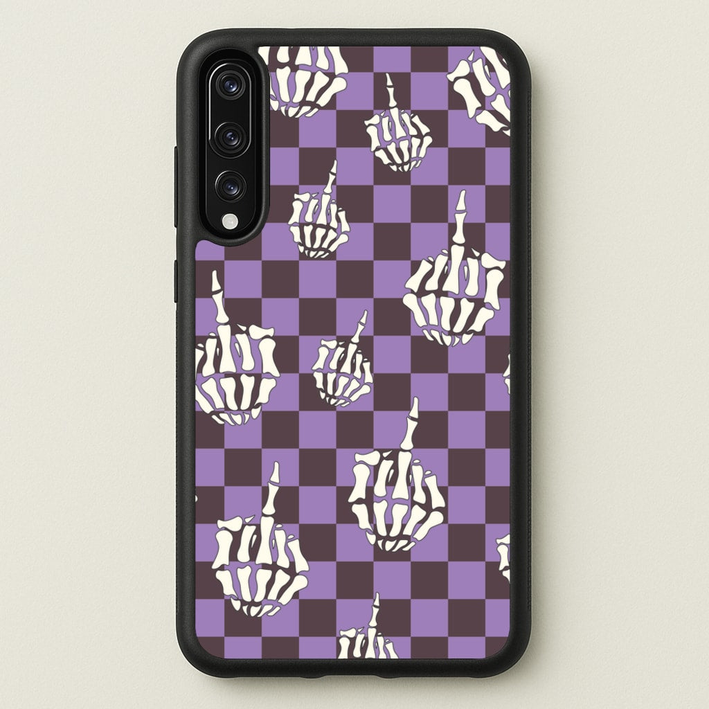 Purple Middle Finger - Halloween Phone Case for Huawei P20 Pro