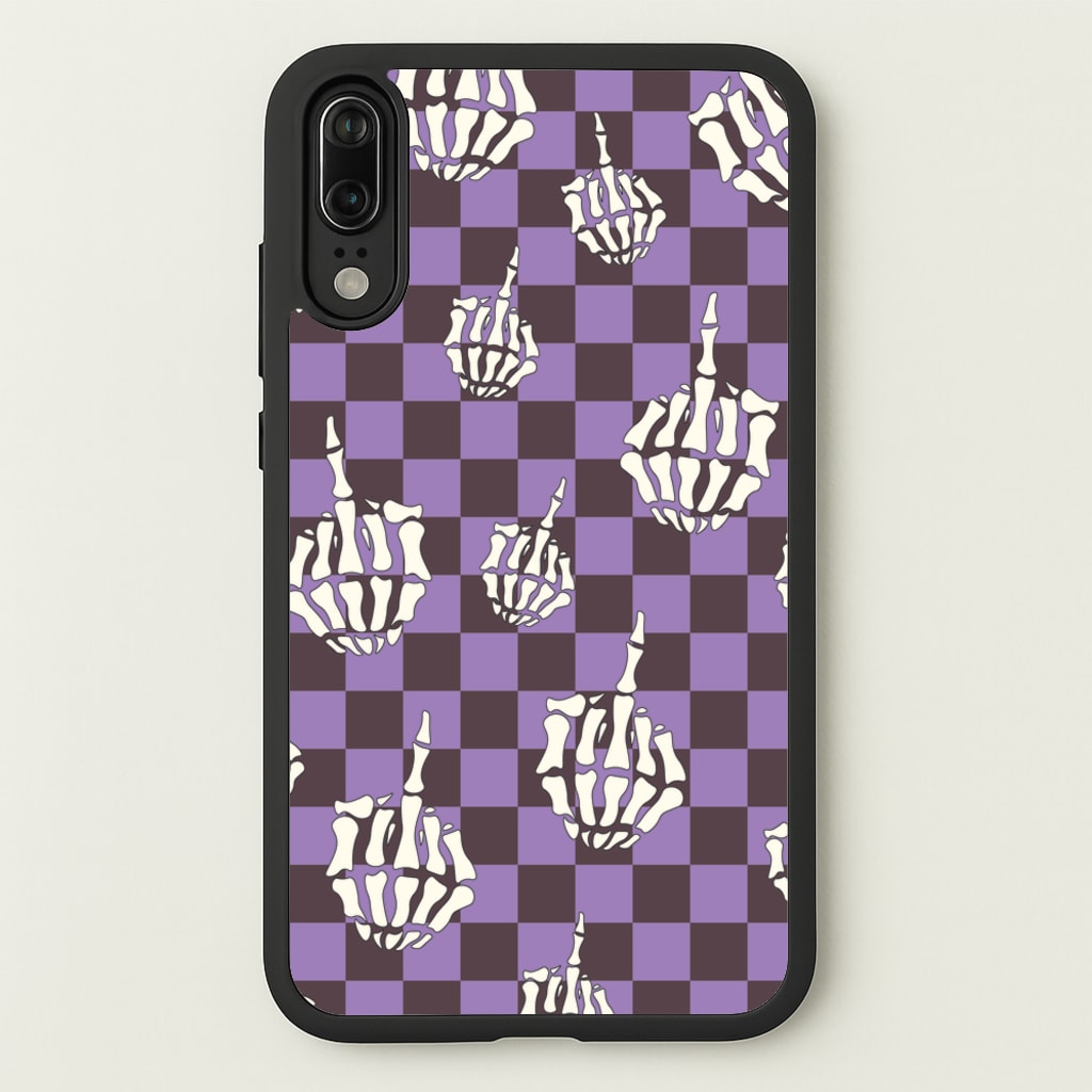 Purple Middle Finger - Halloween Phone Case for Huawei P20
