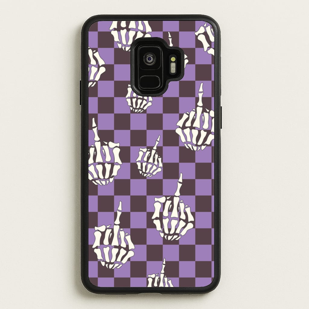 Purple Middle Finger - Halloween Phone Case for Galaxy S9