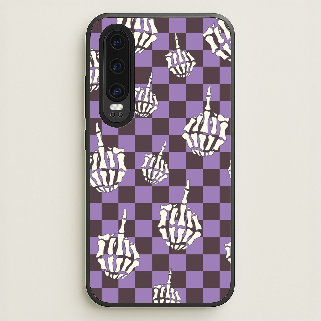 Purple Middle Finger - Halloween Phone Case for Huawei P30