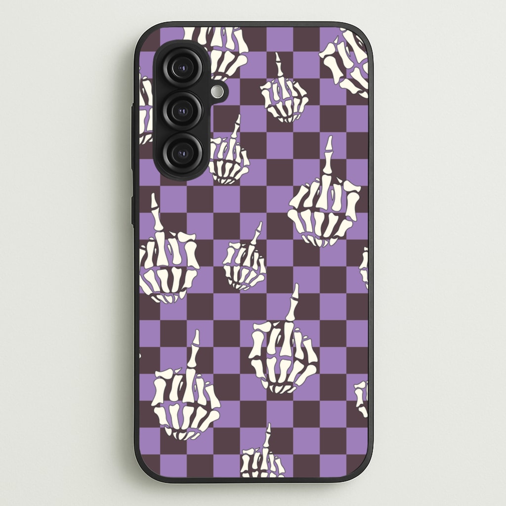 Purple Middle Finger - Halloween Phone Case for Galaxy S23FE