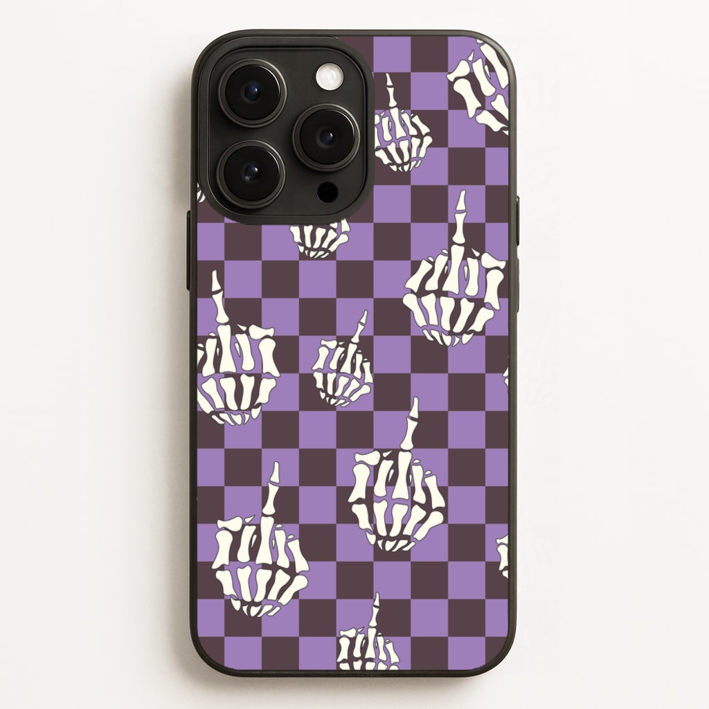 Purple Middle Finger - Halloween Phone Case for iPhone 12 Pro Max