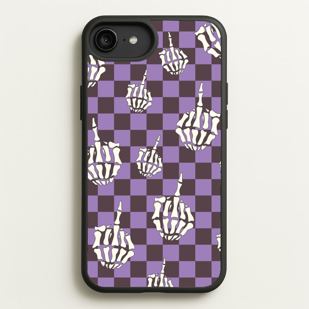 Purple Middle Finger - Halloween Phone Case for iPhone 6 Plus / 7 Plus / 8 Plus