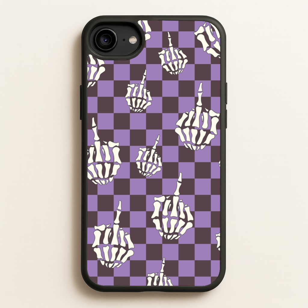 Purple Middle Finger - Halloween Phone Case for iPhone 6 / 7 / 8 / SE