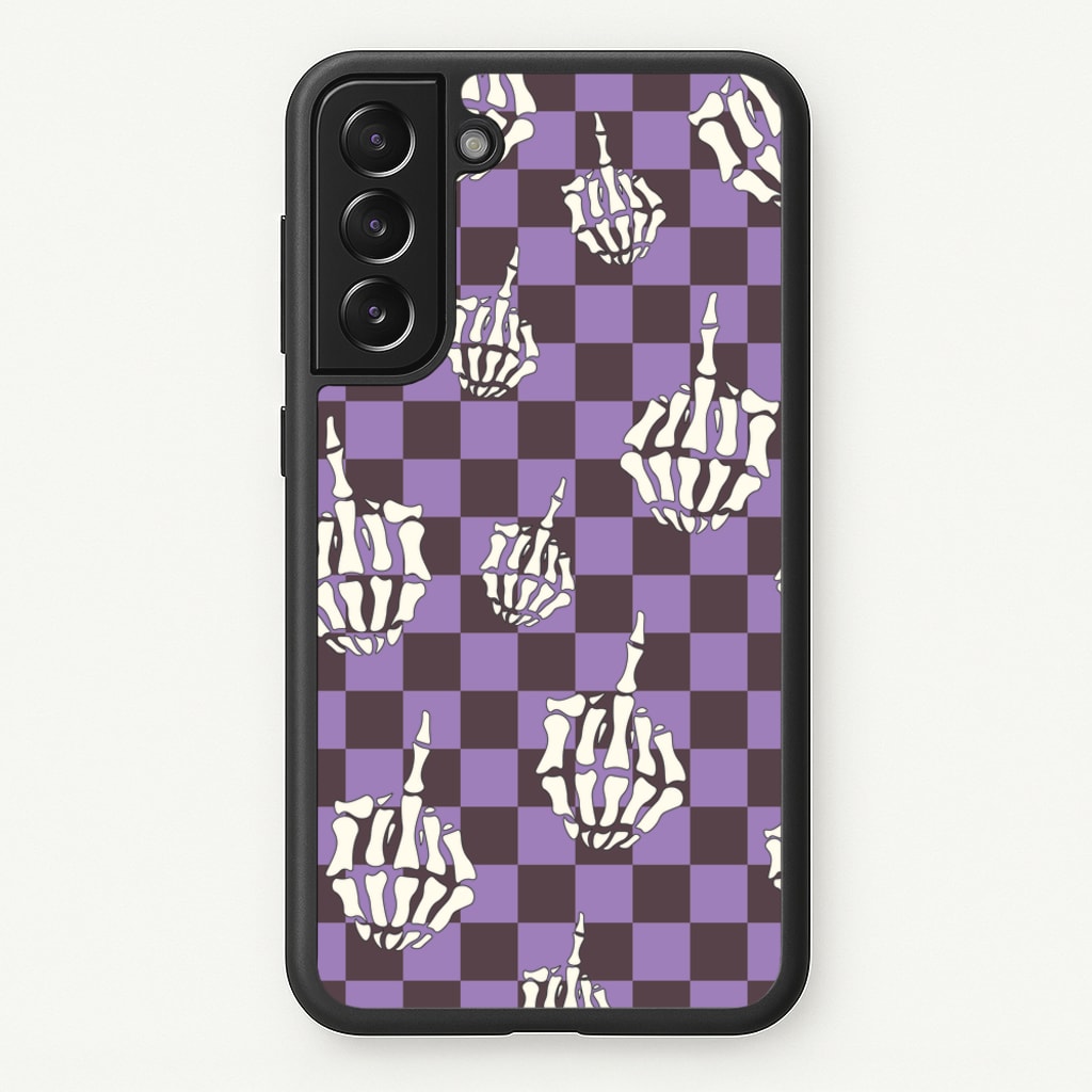 Purple Middle Finger - Halloween Phone Case for Galaxy S22 Plus