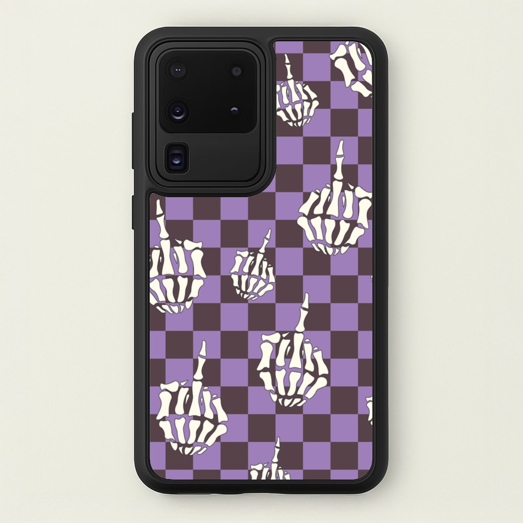 Purple Middle Finger - Halloween Phone Case for Galaxy S20 Ultra