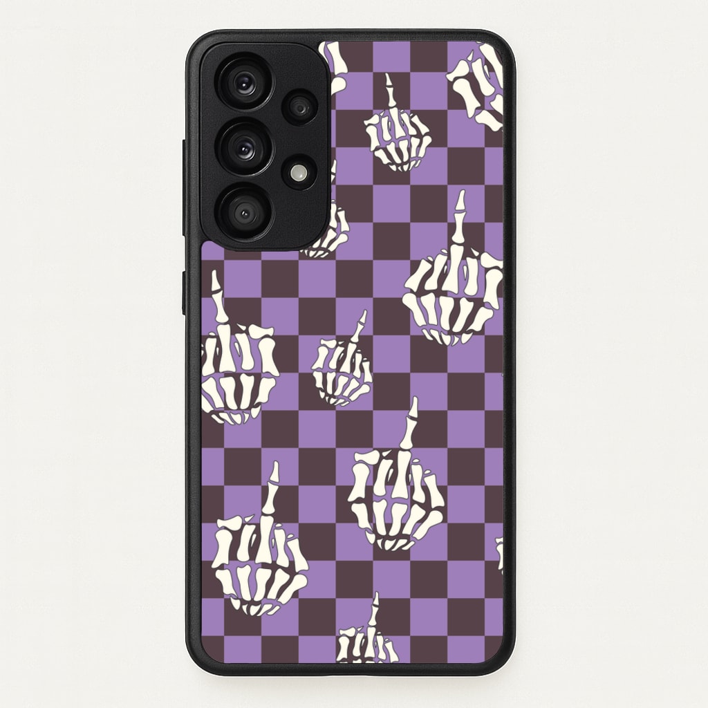 Purple Middle Finger - Halloween Phone Case for Galaxy A53