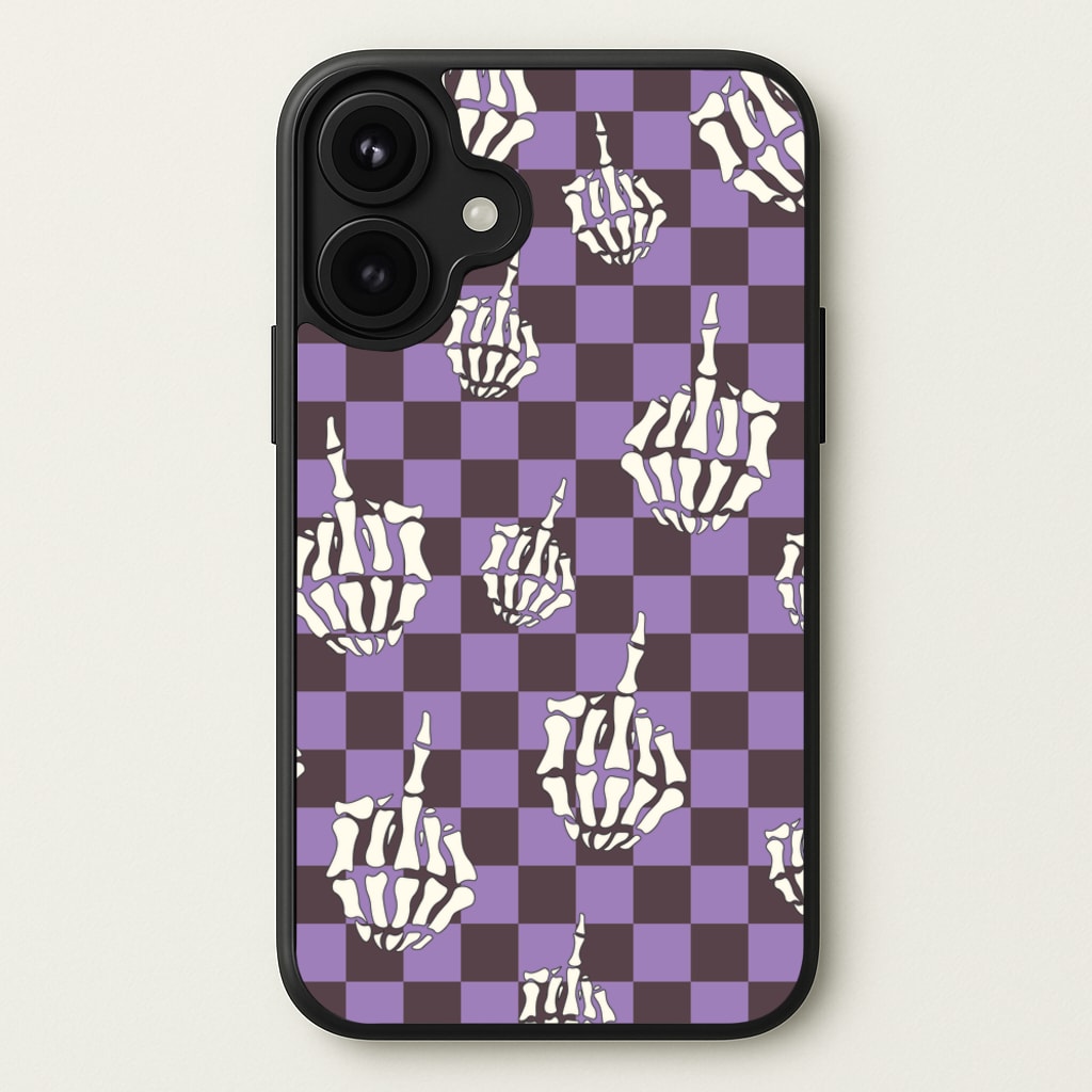 Purple Middle Finger Phone Case for iPhone 17