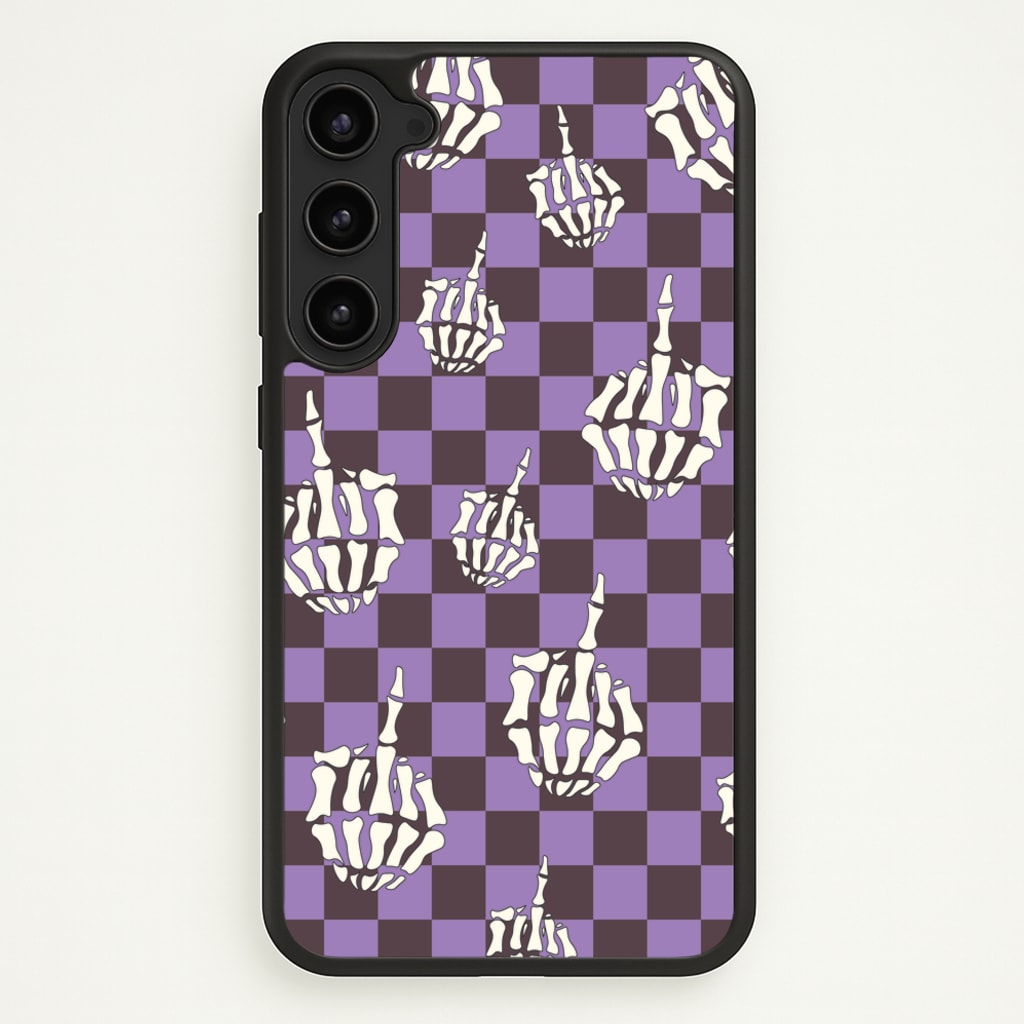 Purple Middle Finger - Halloween Phone Case for Galaxy S23