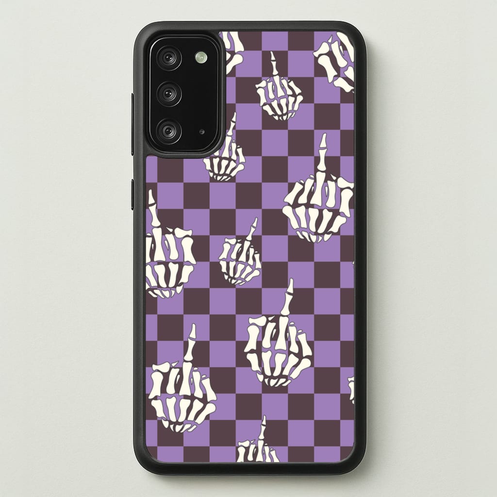 Purple Middle Finger - Halloween Phone Case for Galaxy Note 20
