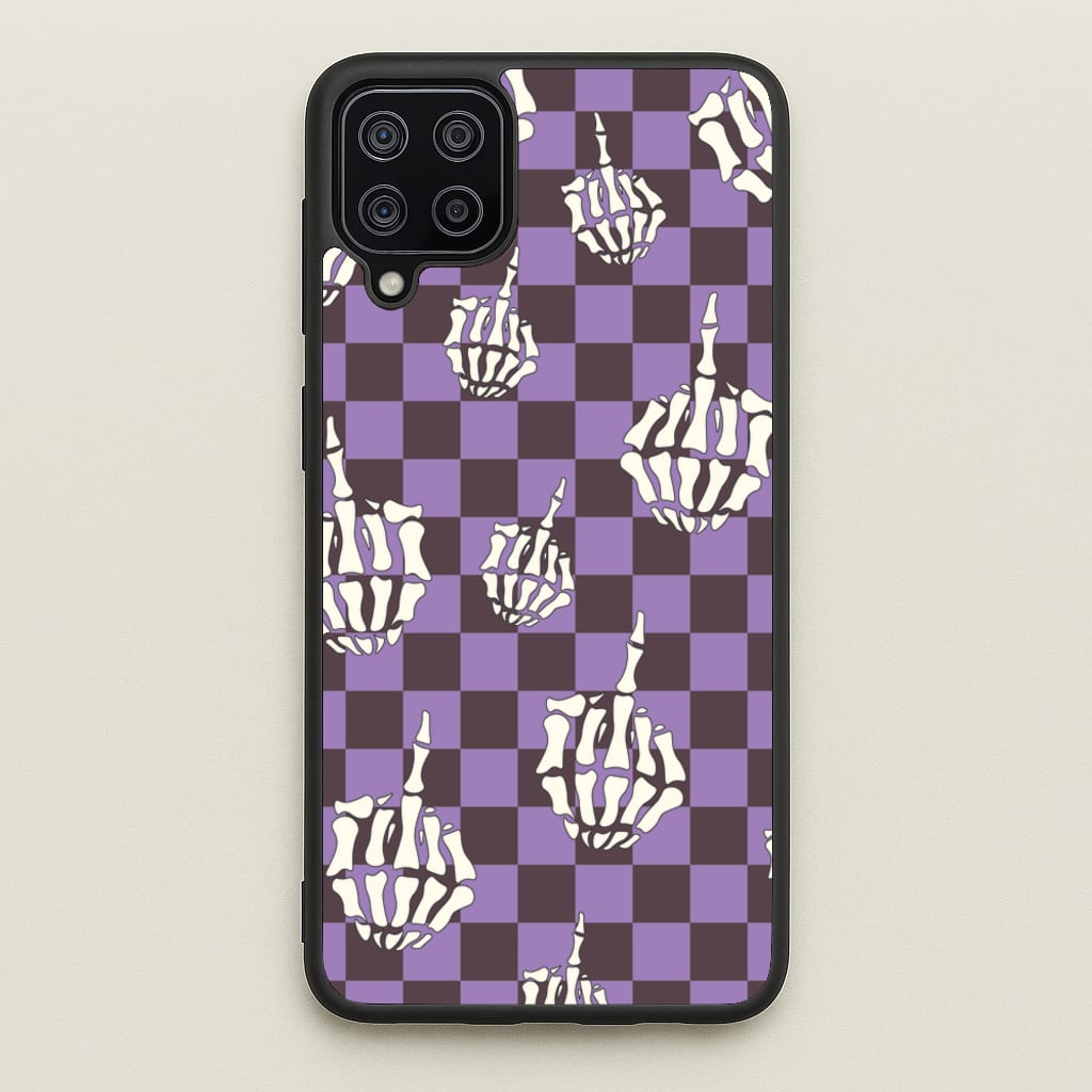 Purple Middle Finger - Halloween Phone Case for Galaxy A12