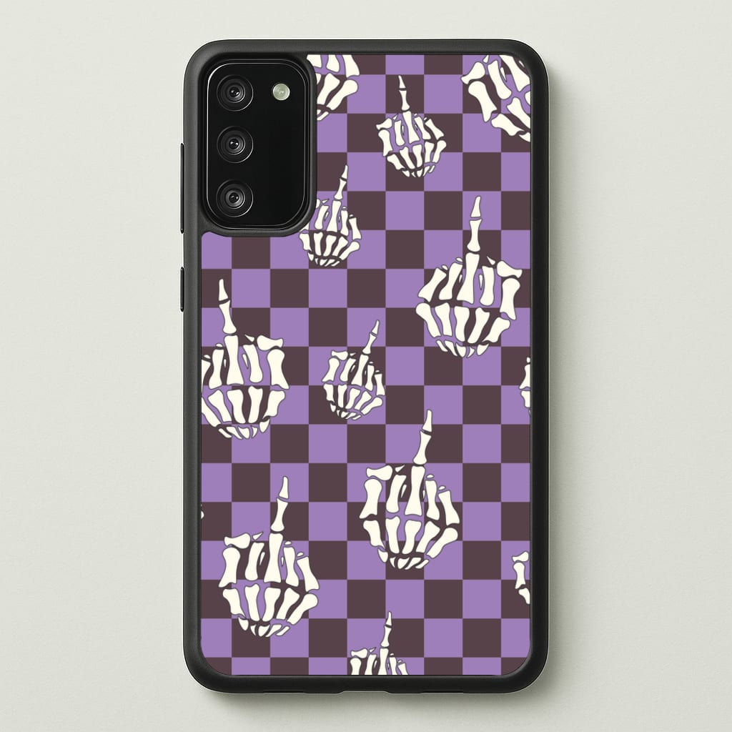 Purple Middle Finger - Halloween Phone Case for Galaxy S20