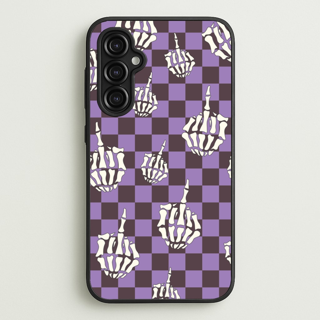 Purple Middle Finger - Halloween Phone Case for Galaxy A14
