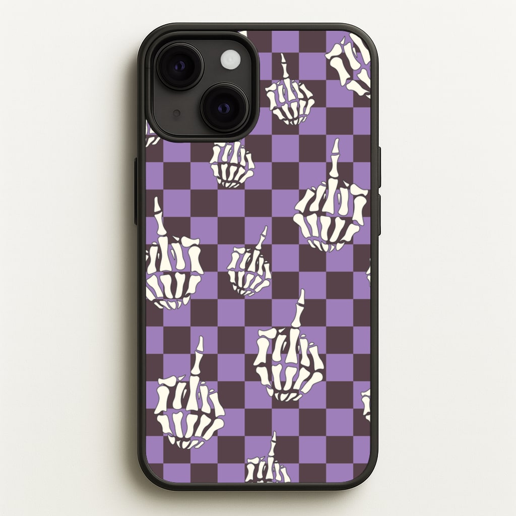 Purple Middle Finger - Halloween Phone Case for iPhone 13