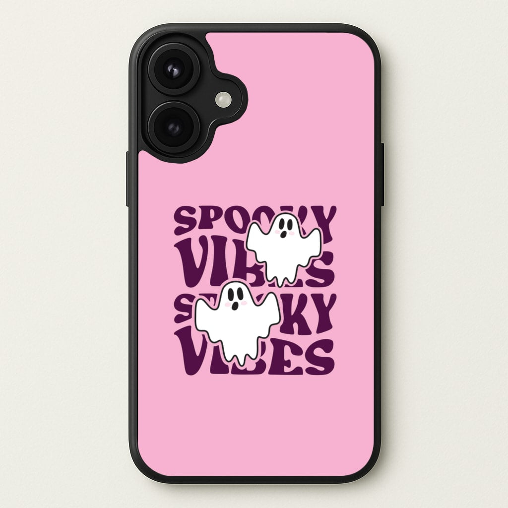 Spooky Vibes Pink Phone Case for iPhone 17