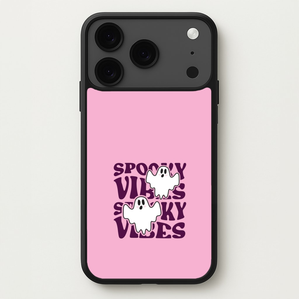 Spooky Vibes Pink Phone Case for iPhone 17 Pro