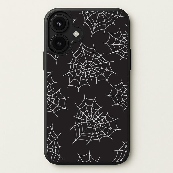 Spiderweb Hearts Pattern Phone Case for iPhone 17
