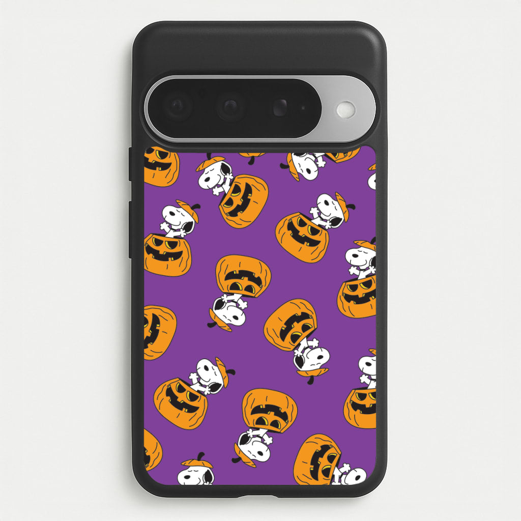 Cartoon Beagle Pumpkin Pattern Phone Case for Google Pixel 10 Pro XL