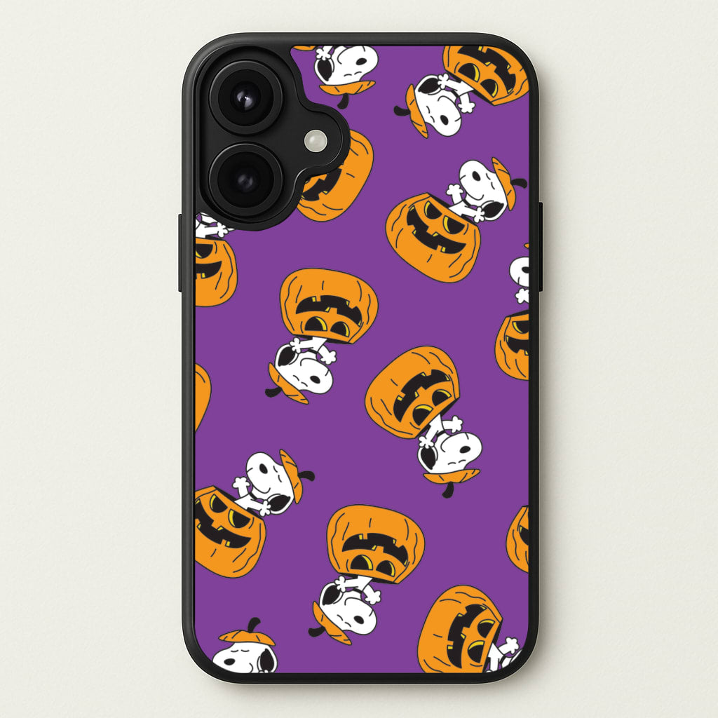 Cartoon Beagle Pumpkin Pattern Phone Case for iPhone 17