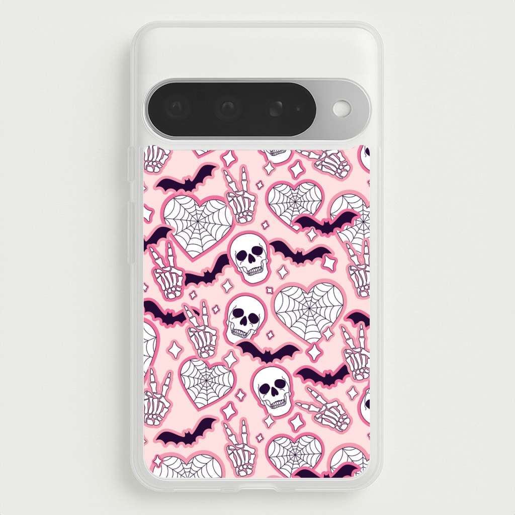 Cute Halloween Stickers Pattern Phone Case for Google Pixel 10 Pro XL